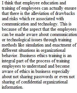 Chapter 8 Technology in the Workplace 2 Discussion Questions (Question 2 Please Answer Re Video and Chapter)
